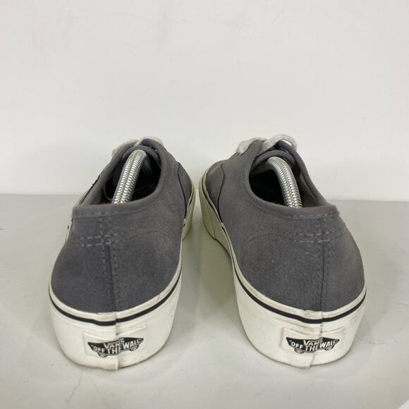 VANS Authentic Vintage Platform Sneaker Womens Sz 8.5 Gray Suede Low Top Lace Up - Picture 10 of 12
